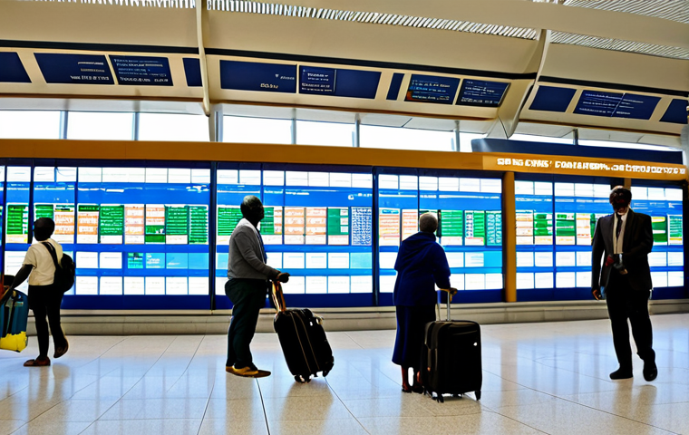 **
"A brightly lit airport terminal showcasing departure screens listing flights to Comoros. Passengers are fully clothed in appropriate travel attire, some pulling suitcases. The atmosphere is bustling and positive, safe for work, appropriate content, professional, family-friendly, perfect anatomy, correct proportions, natural pose, well-formed hands, proper finger count, natural body proportions, professional photography, high quality, fully clothed, modest clothing."
**