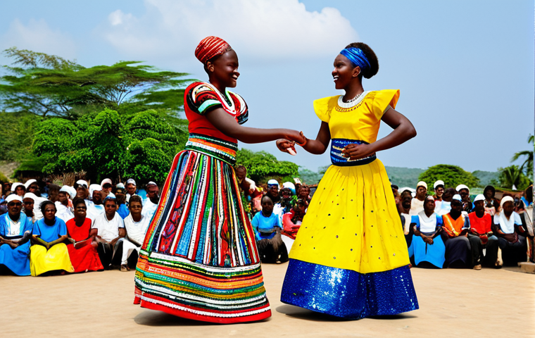 코모로 민속 공연 체험기 - Musical Ensemble**

"A Comorian musical ensemble performing outdoors, featuring musicians playing th...