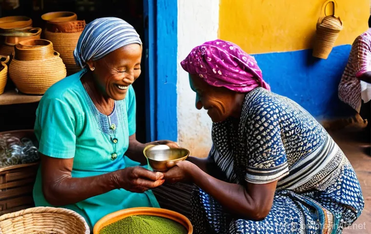 코모로 향신료 시장 방문 - **A Comorian Vanilla Farmer's Dedicated Work.** Capture a close-up, respectful shot of a Comorian fa...