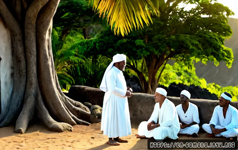 코모로와 프랑스 식민지 역사 - Photorealistic historical scene in late 19th-century Comoros, a French colonial administrator in per...